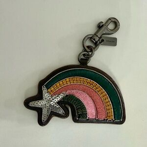 Coach Rainbow Star Keychain Bag Charm